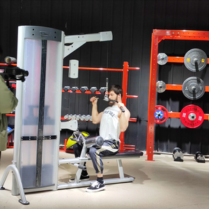 Máquina de fila sentada Lat Pull, equipo de fuerza de gimnasio comercial, construcción de acero, pila de peso de 100kg para <span class=keywords><strong>Polea</strong></span> alta trasera - Product Image 5