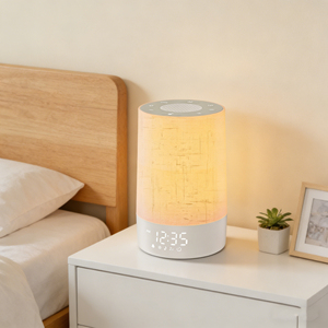 10 sons apaisants blancs/rose/bruns et 20 sons naturels avec lumière LED colorée et réveil lumineux avec alarme lever du soleil - Product Image 3