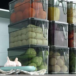 Kitchen Fruit Food Fridge Organizers And Storage Clear Plastic Box Container