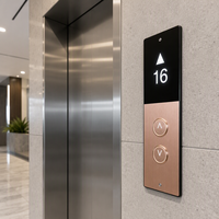 Panel Kontrol Eksternal Modern untuk Lift, Indikator Lantai LED Baja Anti Karat, Panel Panggil Lift