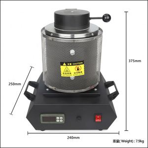 Fourneau de fusion électrique numérique pour argent, or, cuivre, aluminium, fer, avec <span class=keywords><strong>creuset</strong></span> en graphite - Product Image 5