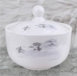 Service de table en porcelaine à bord doré, vaisselle en céramique embossée, assiettes, bols, luxe pour la salle à manger à domicile - Product Image 2
