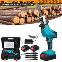 Scie sauteuse sans fil électrique de qualité industrielle et bricolage, scie à chaîne pour la coupe du bois avec batterie rechargeable et chargeur