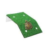Plateforme de basking pour tortues en herbe synthétique, type ventouse, terrasse de repos pour reptiles, idéale pour aquarium - Vente chaude