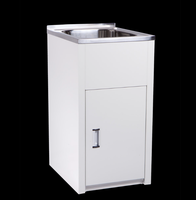 Bac à linge hôtelier SUS201/304 J-Family Modèle 4513, moderne, blanc peint à la main, 9L, encastrable au sol, facile à nettoyer, monotrou, 5