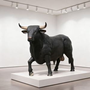 Cuộc sống lớn kích thước Bronze Bull bức tượng đánh bóng kỹ thuật ngoài trời trang trí động vật điêu khắc để bán - Product Image 2