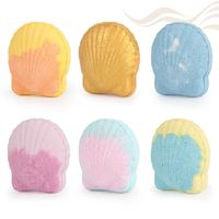 Bombe de bain effervescente parfumée personnalisée, hydratante, cadeau de luxe, faite à la main, aromathérapie, en forme de coquille, SPA, huile essentielle