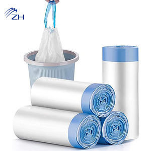 Custom Drawstring Trash Bags Drawstring Rubbish Bags Bin Can Liner 5 13 30 39 Gallon Garbage Plastic Bag With Own Logo