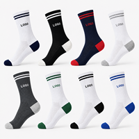 Chaussettes de cyclisme personnalisées OEM, chaussettes mi-mollet, logo personnalisé, design couleur, chaussettes de performance, fabricant