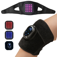 Nouveau masseur de genou portable sans fil avec lumière LED, chaleur et vibrations, masseur électrique pour les genoux à domicile