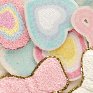 <span class=keywords><strong>JP</strong></span> şönil nakış standart ceket ve şapka aksesuarları havlu işlemeli yama aşk yay yama yamalar demir üzerinde özel - Product Image 2