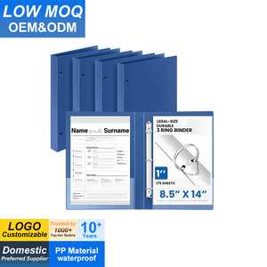 Classeur format légal 3 anneaux 1, <span class=keywords><strong>bleu</strong></span> <span class=keywords><strong>marine</strong></span> durable, pour papier 8,5 x 14, capacité de 175 feuilles, pour documents, œuvres d'art, bureau, maison - Product Image 1
