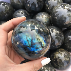 Venda quente de Alta Qualidade Cristais <span class=keywords><strong>Labradorite</strong></span> Natural Esfera Bola Pedra Home Decor Presentes e Cura Energia Outros Artesanato De Cristal - Product Image 3