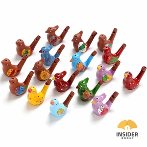 Flauta musical de cerámica para niños, de Ocarina silbato de aves de agua, multicolor - Product Image 2