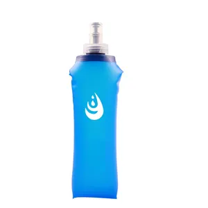 جياي Oem/Odm للطي زجاجة طوي 250 مللي 350 مللي 500 مللي الأزرق رمادي Tpu تشغيل طوي غلاية للطي زجاجة المياه الغازية