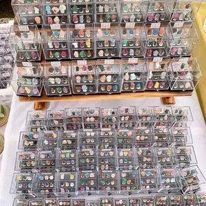 Caja de Exhibición al por Mayor para 9 Especímenes de Cristal Natural, Caja de Especímenes de Piedras Preciosas en Bruto para Decoración - Product Image 2