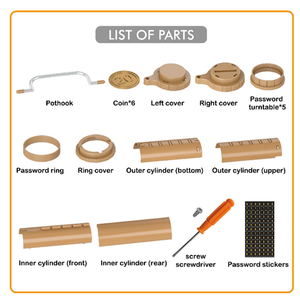 Rompecabezas de bloqueo de combinación <span class=keywords><strong>Da</strong></span> <span class=keywords><strong>Vinci</strong></span> clásico ingenioso con mecanismo Vintage para niños adultos juegos de rompecabezas regalos educativos - Product Image 5