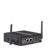 Komputer Mini Industri Tangguh Quad Core Intel N100 Mini PC Desktop Dual Gigabit Ethernet 2xCOM PC Tanpa Kipas untuk Digital Signage