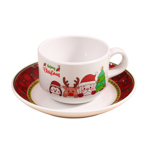 Wuhe Christmas Melamine Tableware Set Round Plates Bowls Cups For Holiday Party Decorations - Product Image 3