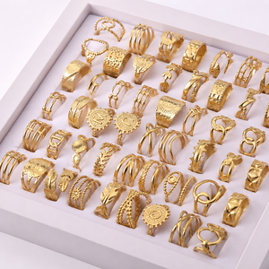 Wholesale Cheap Mixed Women Finger <b>Adjustable</b> <b>Rings</b> Set Wedding Engagement Jewelry Bulk Women Stainless Steel <b>Ring</b> - Product Image 1