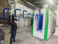 Cabine de peinture électrostatique Double Win pour machines à poudre, contrôle PLC, télécommande en acier, garantie 12 mois, galvanisation, Shandong