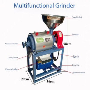Molino de Harina Doméstico Pequeño, Molinillo de Trigo, Soja y Frijoles, Máquina de Moler de Doble Propósito, Seco y Húmedo, Capacidad de 75 kg/h - Product Image 6