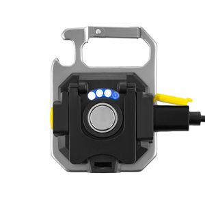 Parlak kuş şarj edilebilir taşınabilir Cob LED Torch anahtarlık USB şarj manyetik ışıklı anahtarlık ile su geçirmez el feneri - Product Image 5