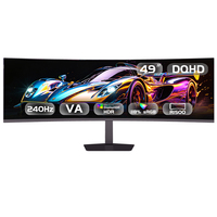 Monitor Curvo para Juegos de 49 Pulgadas en Oferta, 60Hz/144Hz, Pantalla LED IPS Ultra Ancha de 5K con Tiempo de Respuesta de 1ms
