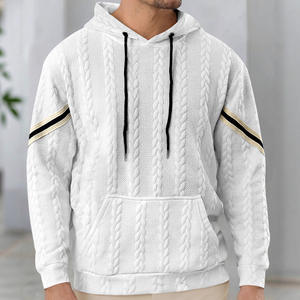 Sweat-shirt à capuche léger pour homme avec poche, respirant, décontracté, gris - Product Image 3