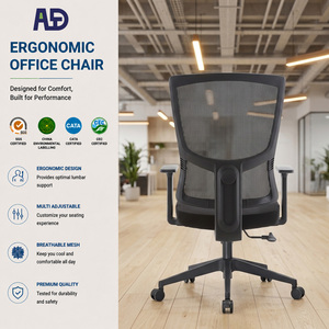 Sedia da Ufficio Ergonomica <span class=keywords><strong>Aston</strong></span> Accept OEM con Rotelle Silenziose, Altezza Regolabile e Base in Nylon per Casa e Ufficio - Product Image 1