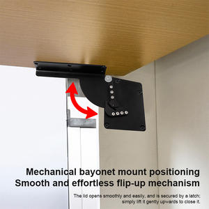 Support mural escamotable pour bureau, extension de <span class=keywords><strong>table</strong></span> à rabat dissimulée, charnière de <span class=keywords><strong>table</strong></span> pliante dissimulée de type supérieur - Product Image 2