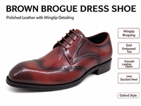 Chaussures habillées Oxford marron pour hommes, en cuir véritable, à lacets, semelle extérieure en caoutchouc, pour le bureau, la carrière, les mariages, bout pointu, vente en gros