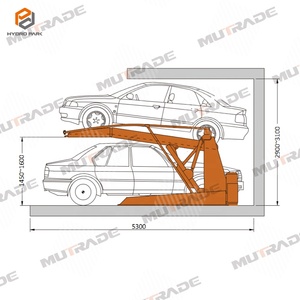 Valet công viên trong nhà hai lớp 2 xe ô tô Stack nghiêng nhà để xe Hệ thống đỗ xe - Product Image 4