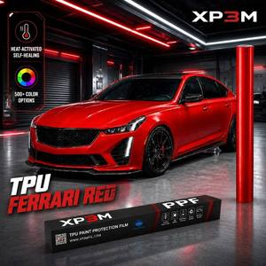 ฟิล์มใสกันรอย XP3M สำหรับตกแต่งรถยนต์ Ferrari สีแดง OEM เงาแบบ TPU ความหนา 7.5 มิล ซ่อมแซมตัวเองได้ ป้องกันรอยขีดข่วน ป้องกันสีเหลือง ติดตั้งแบบเปียก - Product Image 1