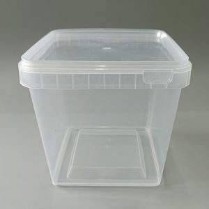 Caja cuadrada de plástico transparente dura de PP <span class=keywords><strong>para</strong></span> alimentos, barra de chocolate, embalaje, helado, contenedor de plástico 2,5 L - Product Image 2