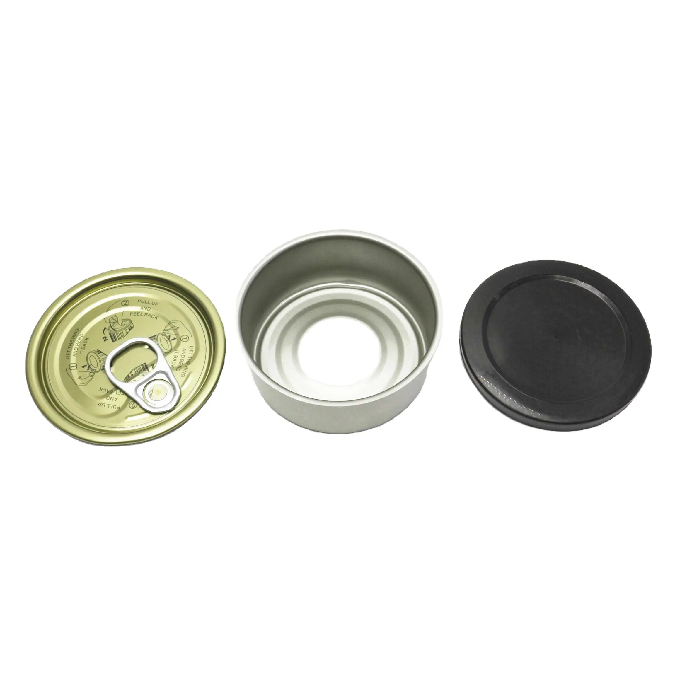 in stock metal ring pull tin can 100ml empty tuna cans for fish TC-8888A