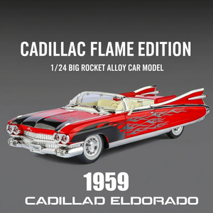 YZ MODEL 1:24 Modellino in Lega Classico 1959 Eldorado Biarritz con Porte Apribili, Luci e Suoni, Auto Sportiva <span class=keywords><strong>Vintage</strong></span> Convertibile a Retrocarica - Product Image 2