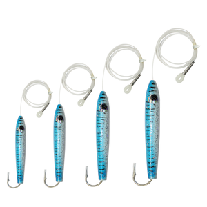 Esche in Legno di Cedro da 4, 6, 8, 10 Pollici per Pesca a Traina di Tonno e Mahi - Naturali, Zucchini, Viola, Blu/Bianco e Rosso/Bianco - Product Image 5