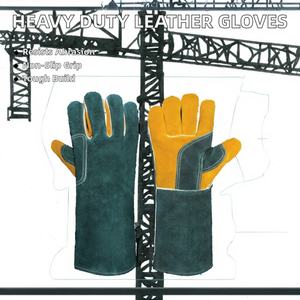 ถุงมือขับรถหนังวัวแท้แบบหนาพิเศษ สำหรับงานอุตสาหกรรม ป้องกันการบาดเจ็บ ทนต่อการเสียดสี - Product Image 3