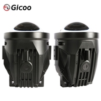 Nuevo Proyector LED Tricolor de 12V 120W 3.0 Pulgadas 6000K 20000LM con Lente, IP67 Impermeable, de Aluminio, para Faros Delanteros de Coche, Luz Alta/Baja