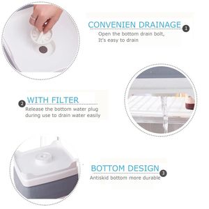 Portable fruits légumes lavage cadre de rangement transfrontalier télescopique <span class=keywords><strong>panier</strong></span> de vidange évier de cuisine <span class=keywords><strong>pliant</strong></span> carré <span class=keywords><strong>salade</strong></span> outils - Product Image 3