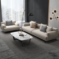 Ensemble de canapé en tissu de luxe simple Style calme petit appartement taille amovible lavable Latex coin combinaison éponge remplissage
