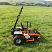 Tondeuse autoportée professionnelle de qualité industrielle, à chenilles, sans fil, avec roues de 42 pouces, à essence, 4 temps, monocylindre, 12 km/h