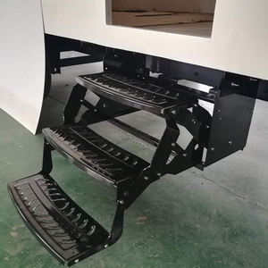 RV Accesorios exteriores Caravana Doble paso Estilo americano Manual Drop Down Escalera de entrada de doble capa Escalón para camión Remolque - Product Image 6