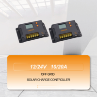 Controlador de Carga Solar USB PWM Lumiax 12V 24V con Pantalla LCD, 10A 20A Máx. Potencia PV, Protección IP32