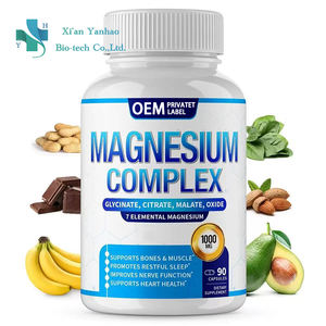 Capsules de glycinate de magnésium naturel de suppléments de magnésium de vente chaude d'OEM - Product Image 1
