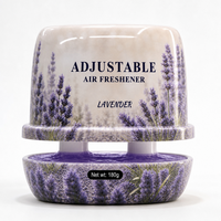 Désodorisant d'ambiance en gel solide réglable 180g, parfum floral, jasmin, lavande, rose, pour chambre et salle de bain