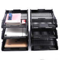 Papeterie de bureau organisateur de magazines de bureau stable et solide 3 couches en plastique organisateur de bureau plateau de fichiers plateau de lettres plateau de documents