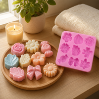 Moule en silicone motif fleur pour chocolat, qualité alimentaire, antiadhésif, sans BPA, pour décoration de gâteaux, muffins, bonbons et pains.