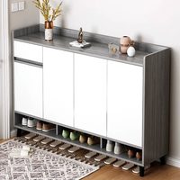 Meilleur vendeur 2026, armoire à chaussures intégrée de luxe légère, armoire de rangement murale pour l'entrée de la maison